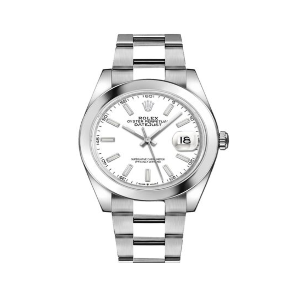 Datejust 41 White Dial Oyster Bracelet Watch