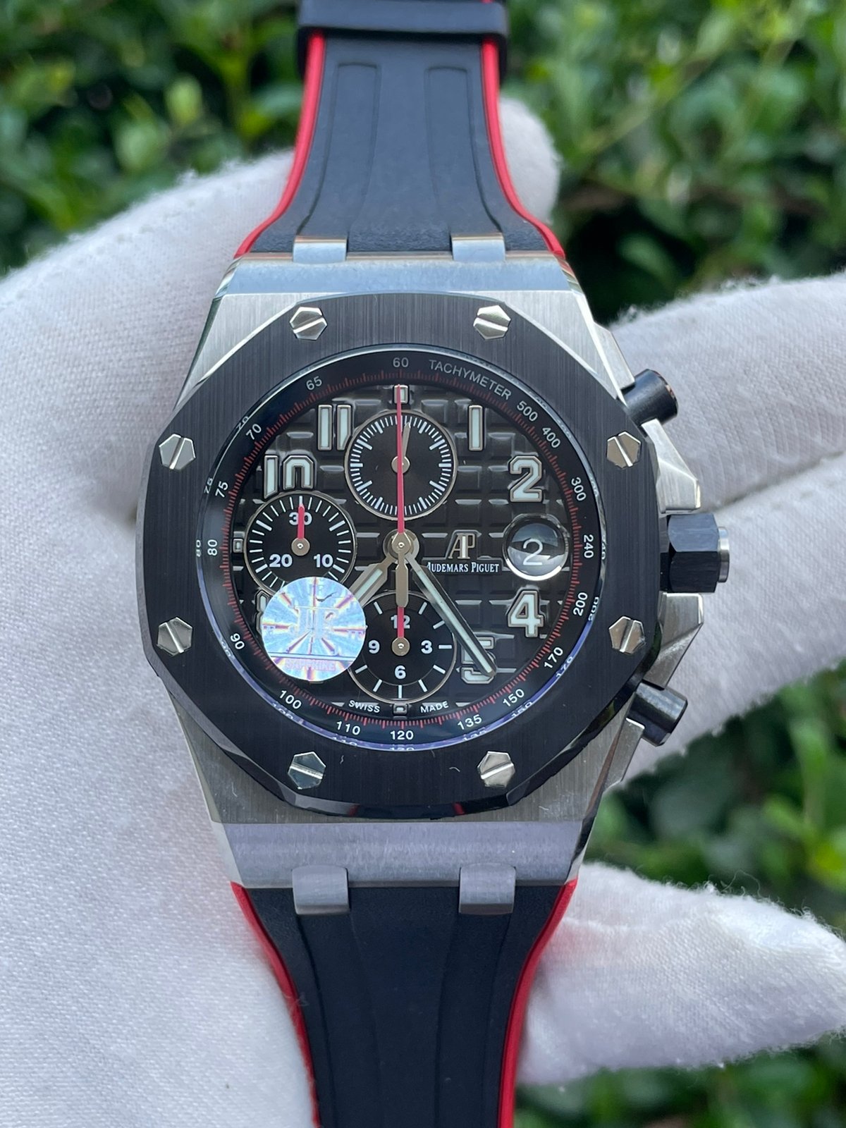 Audemars Piguet Royal Oak OffShore Chronograph 'Black Red Dial Swiss Automatic Men's Watch.