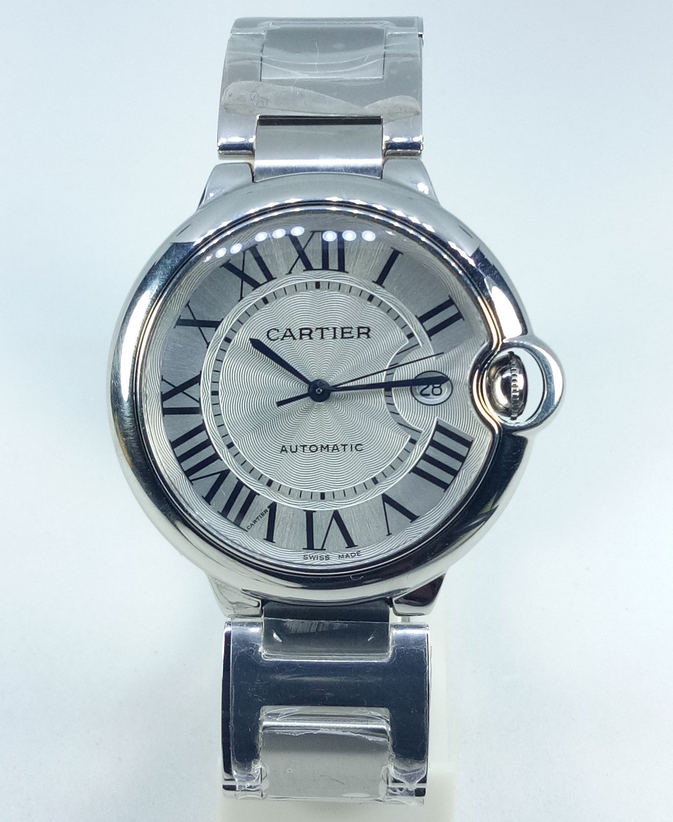 Cartier Ballon Bleu de White Dial Swiss ETA Automatic Movement Men's Watch.