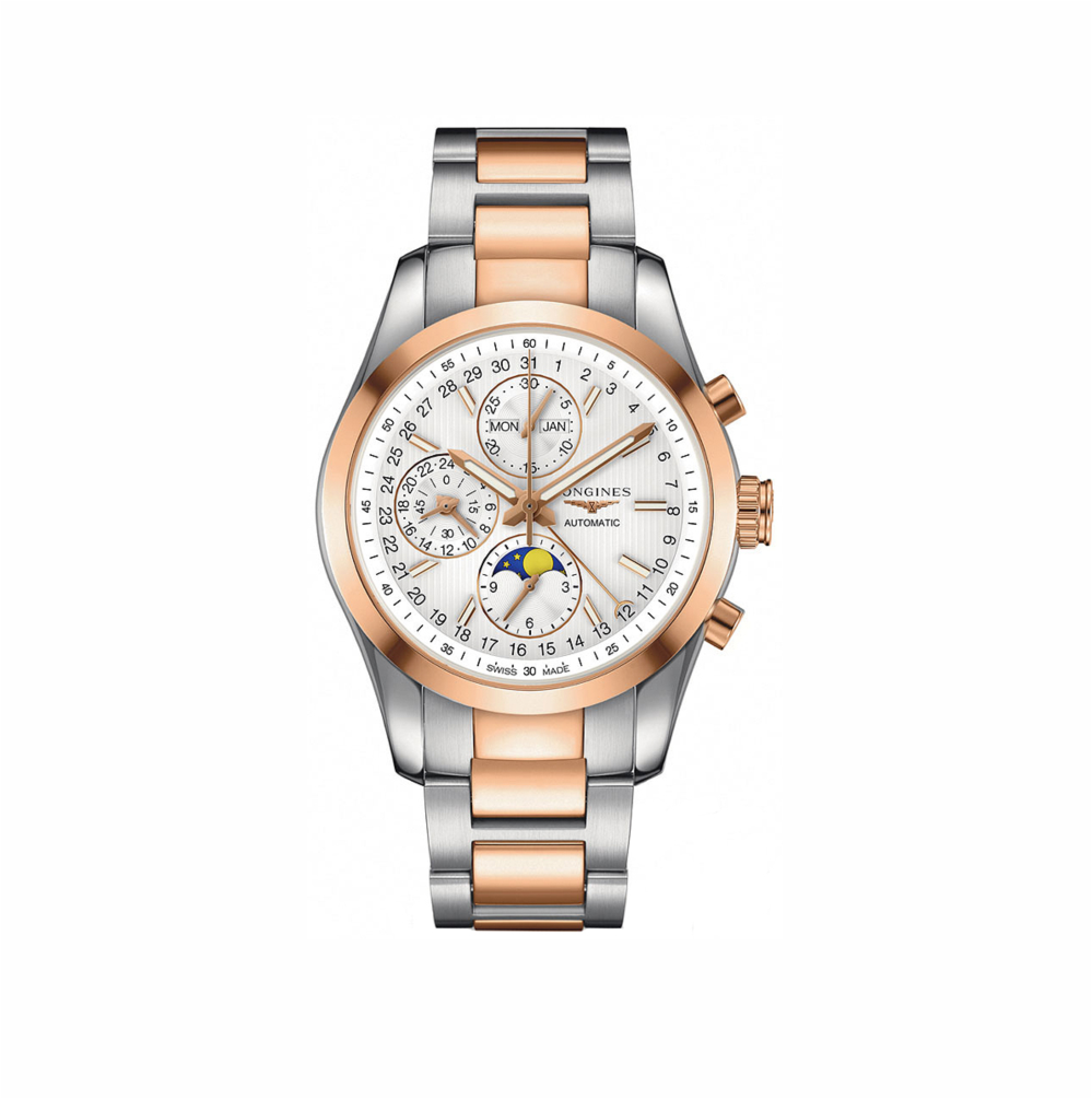 Longines Master Collection Swiss ETA 7750 VALJOUX Rose Gold Bezel Automatic Watch