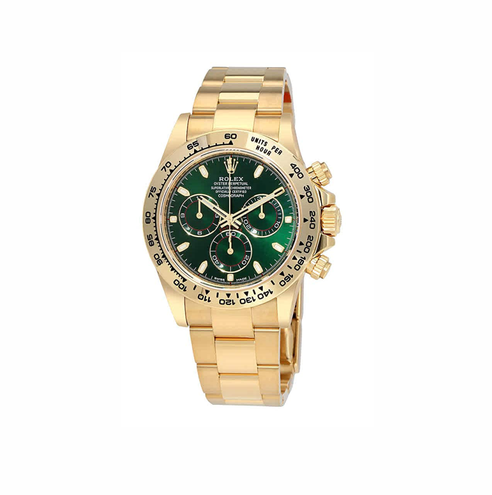 Rolex Oyster Perpetual Daytona Golden Green Swiss ETA 7750 Valjoux Movement Watch