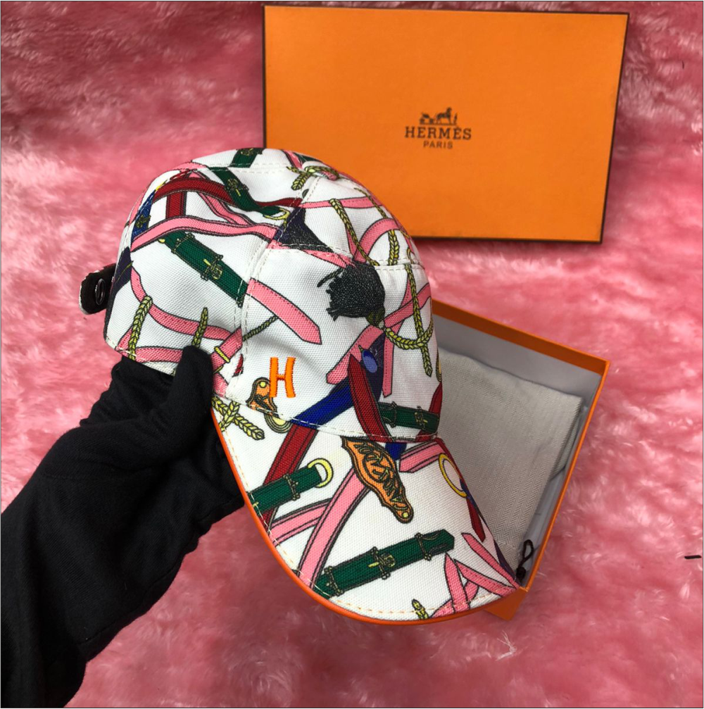 HERMES MULTI COLOR PRINT CAP