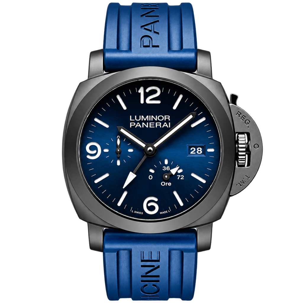 Luxury Blue Panerai-Style Watch Cutout